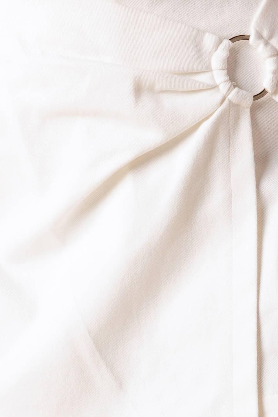 Young At Heart White Woven Skort, fabric swatch — Soul Flow Apparel