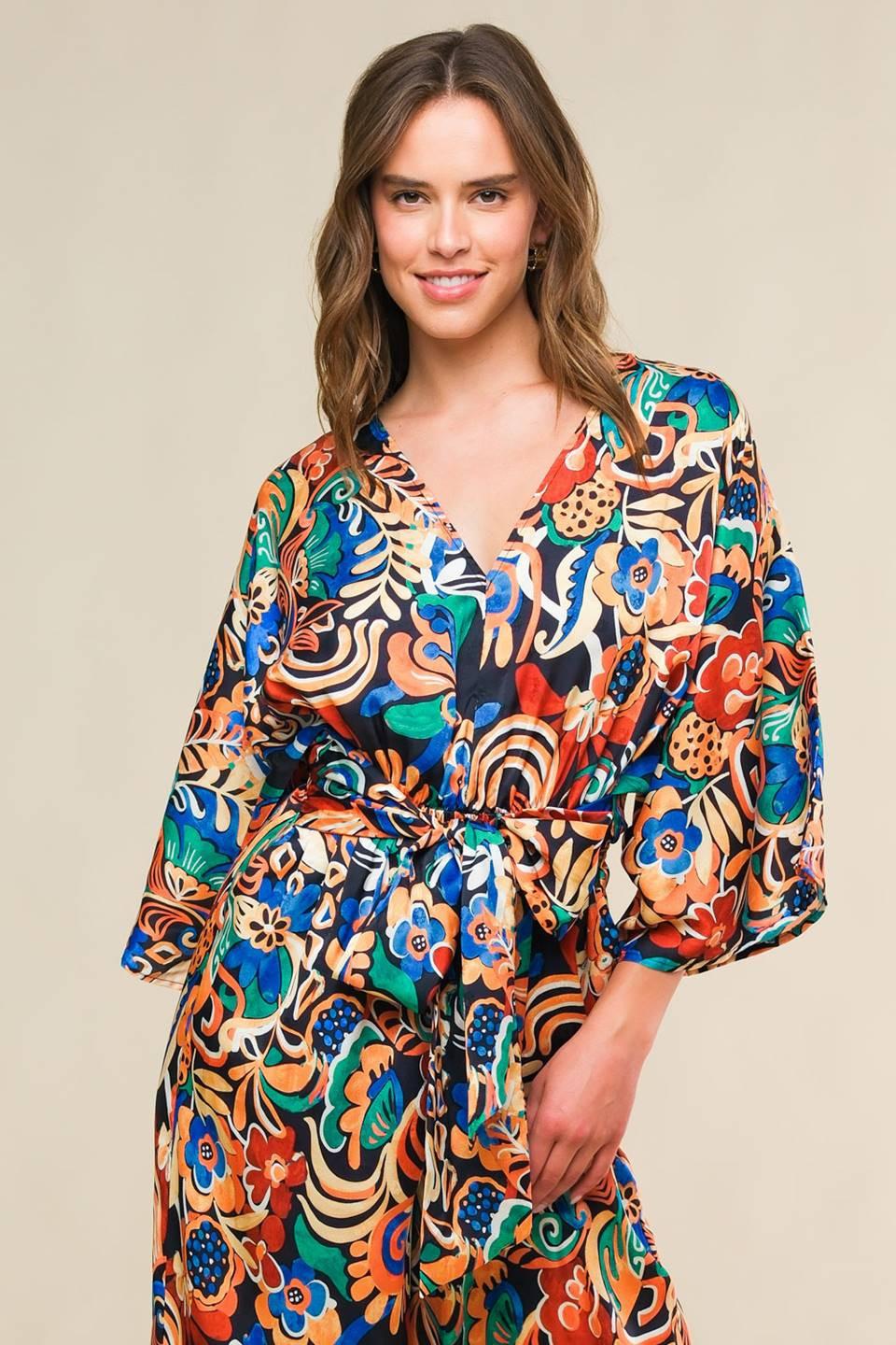 Skyline Grace Woven Jumpsuit in black, view 5 — Soul Flow Apparel