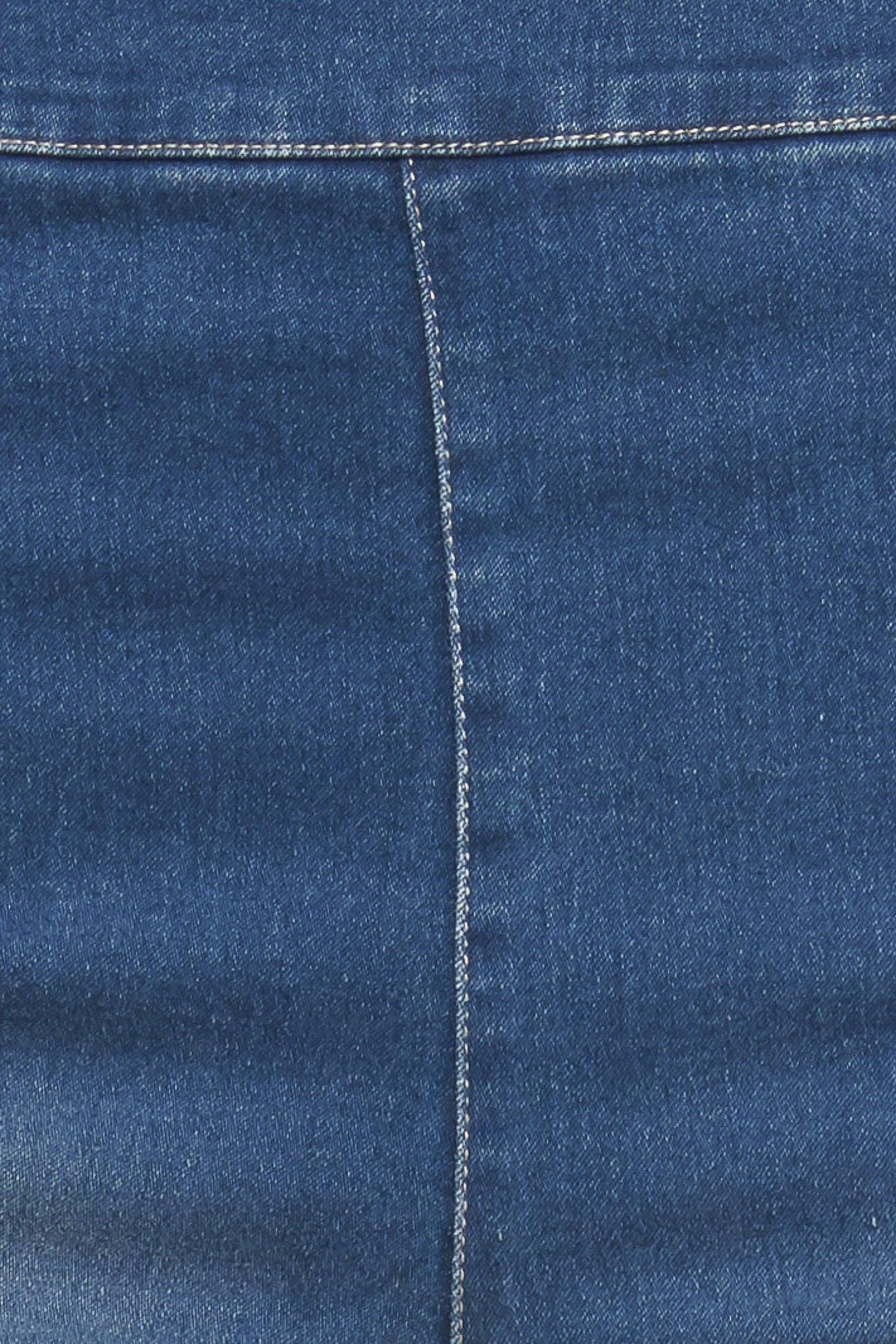 Heavenly Hues Denim Pants in medium indigo, fabric swatch — Soul Flow Apparel