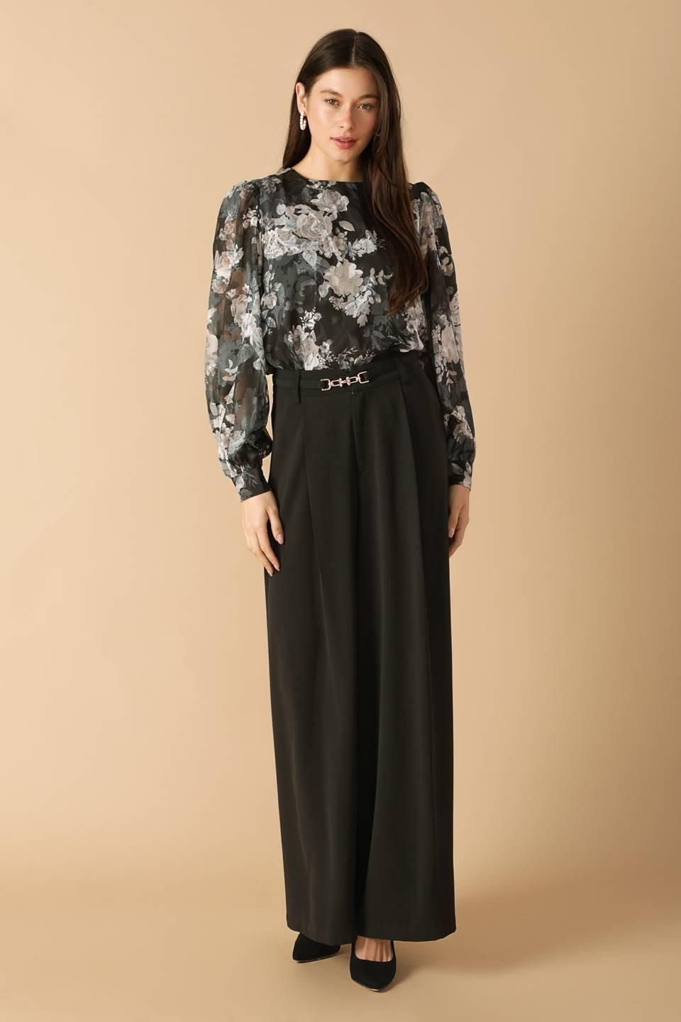 Sweet Harmony Black Woven Pants, view 6 — Soul Flow Apparel