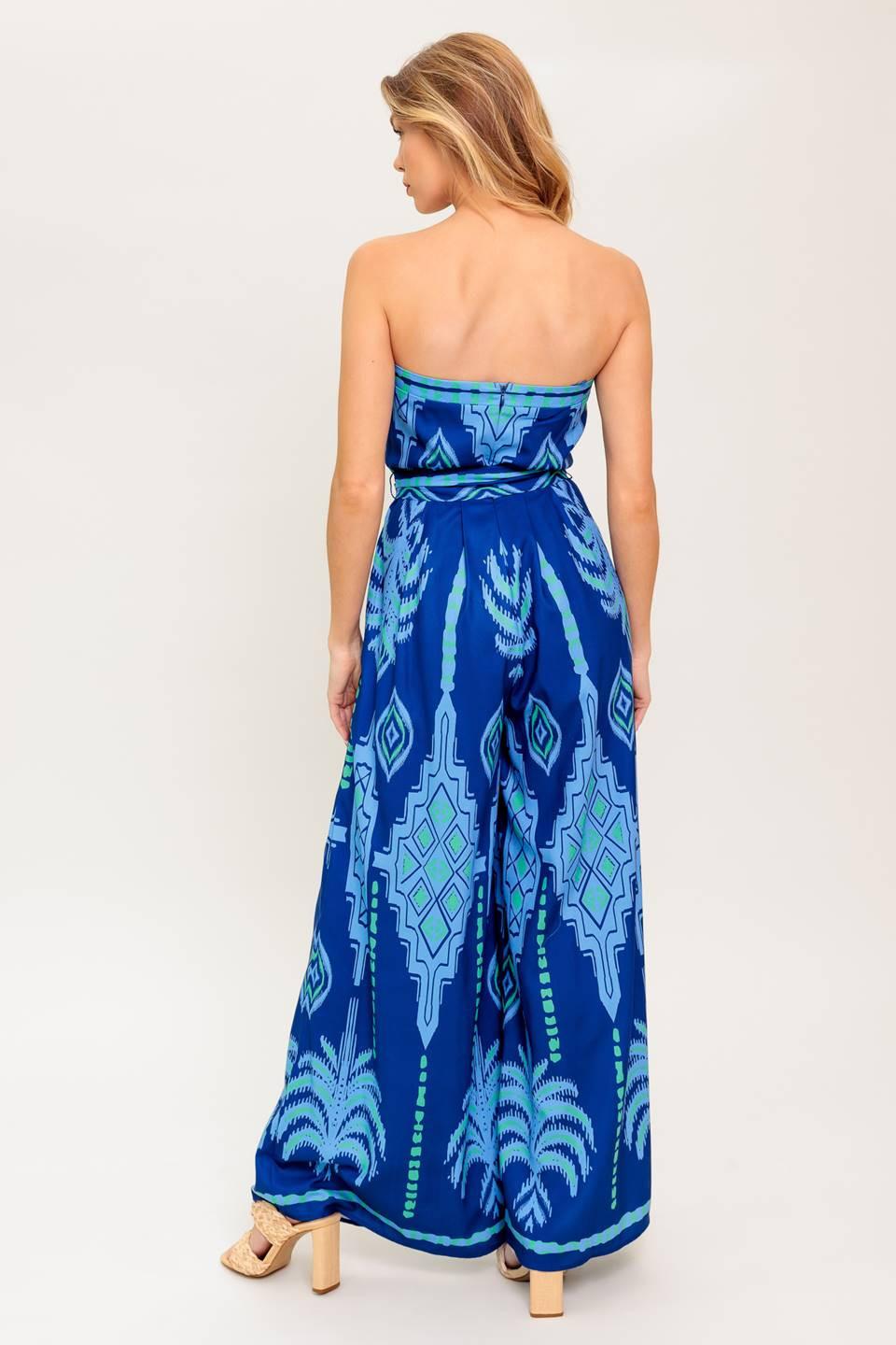 Chasing Magic Woven Jumpsuit in navy blue, view 6 — Soul Flow Apparel