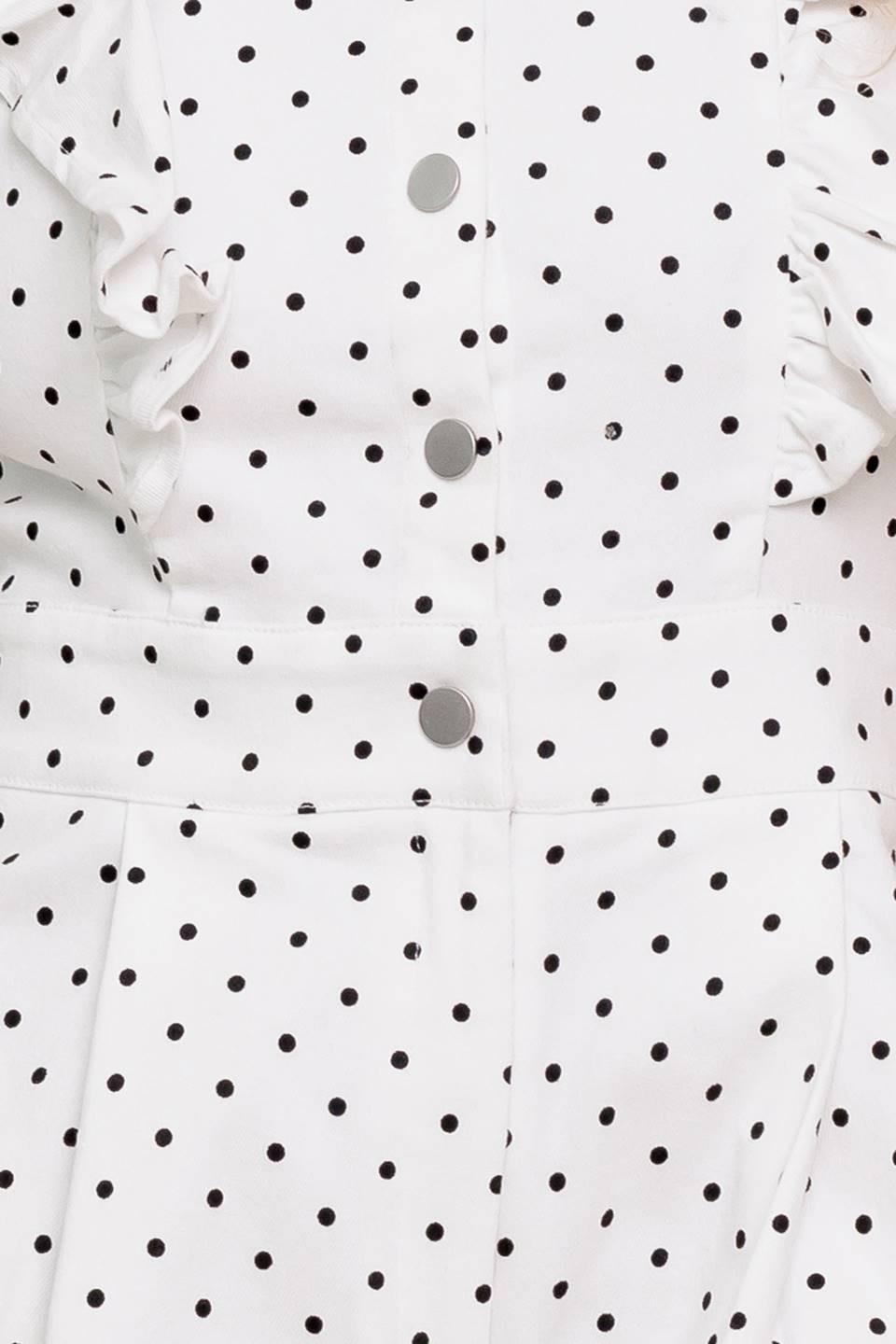 Sunny Mood Woven Romper in ivory black, fabric swatch — Soul Flow Apparel
