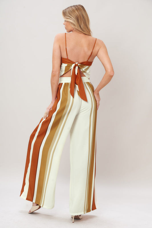 Golden Horizon Woven Pants in ivory rust, view 4 — Soul Flow Apparel