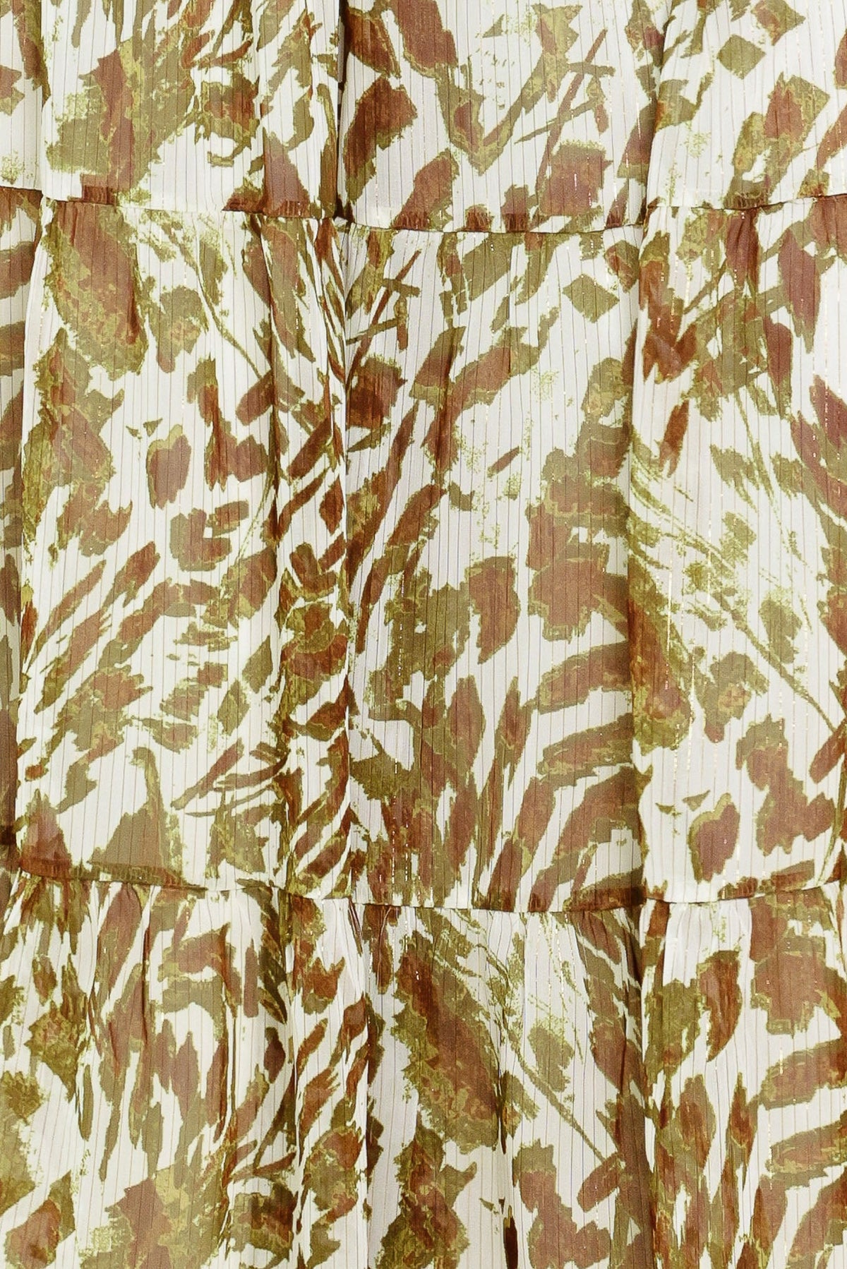 Golden Grove Woven Jumpsuit in olive brown, fabric swatch — Soul Flow Apparel