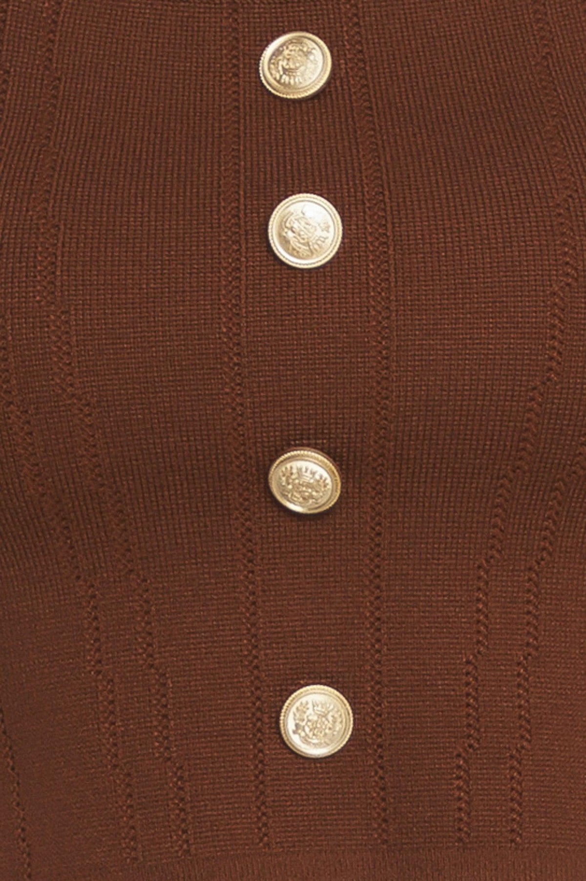 Effortless Fit Sweater Knit Top in brown, fabric swatch — Soul Flow Apparel