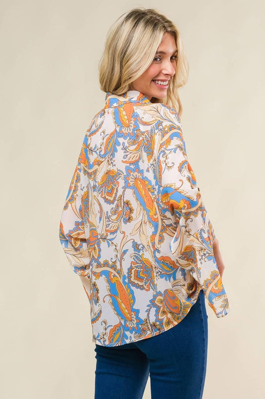 Sweet Crush Woven Top in ivory, view 2 — Soul Flow Apparel