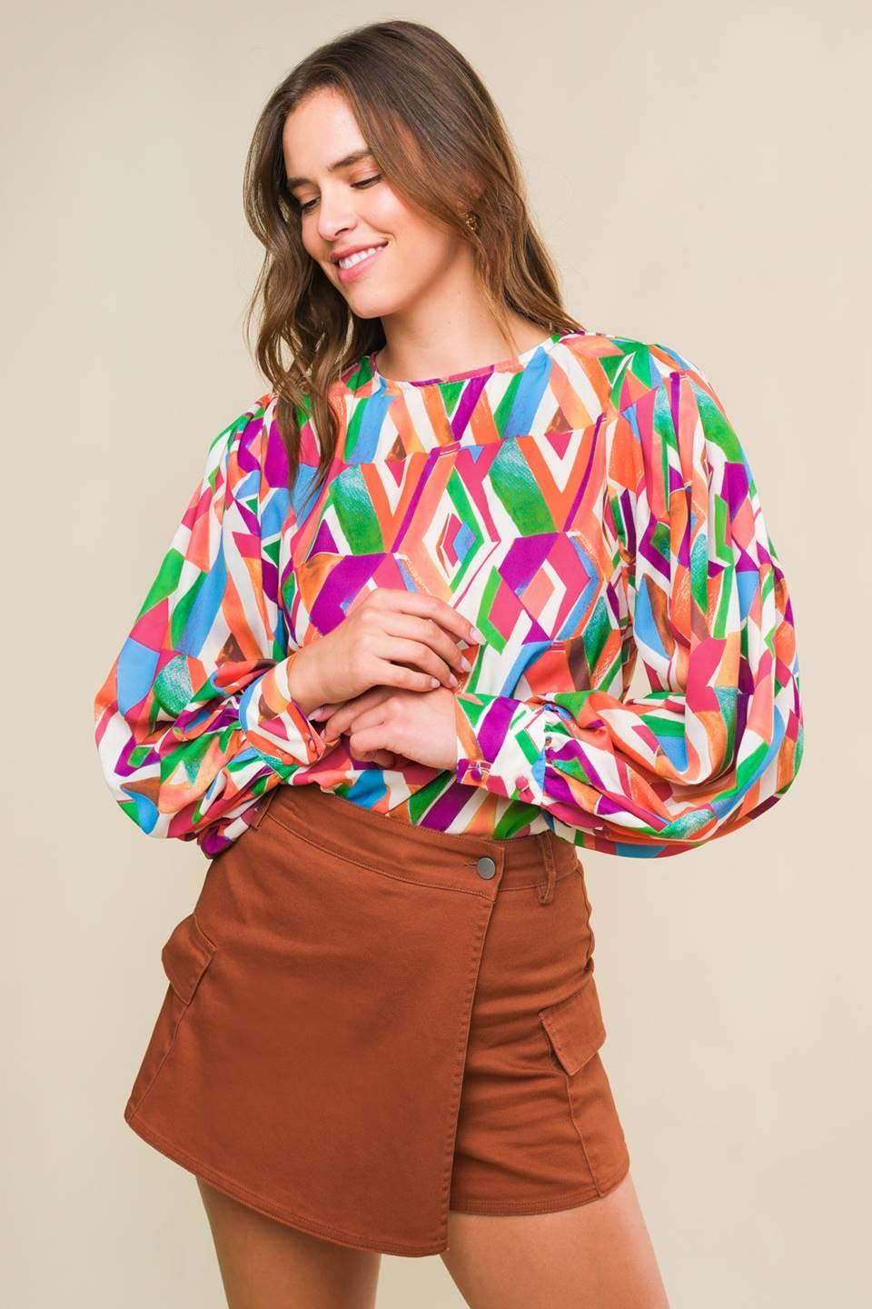 That's That Bright Woven Top in ivory, view 4 — Soul Flow Apparel