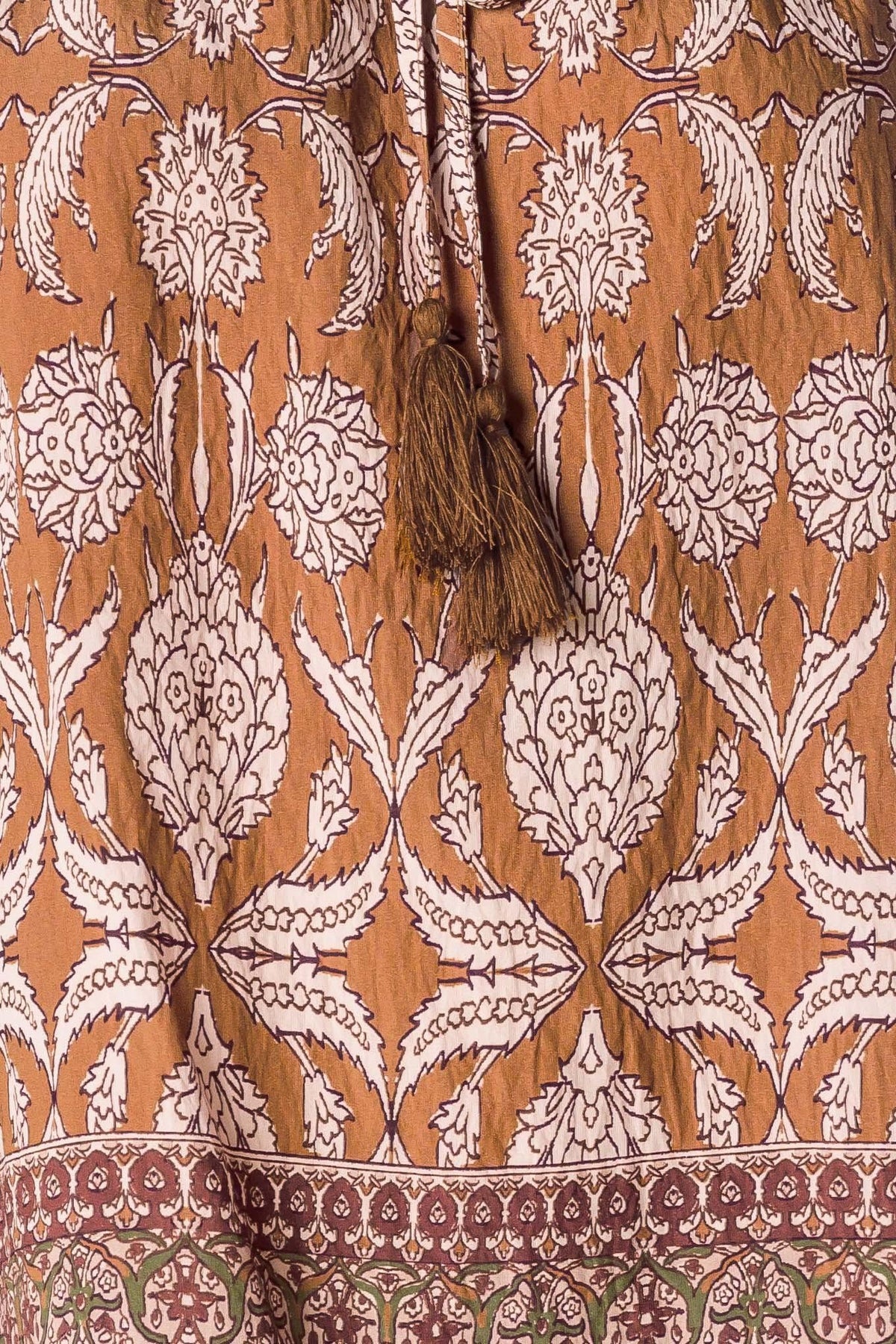Be Alright Woven Top in brown, fabric swatch — Soul Flow Apparel