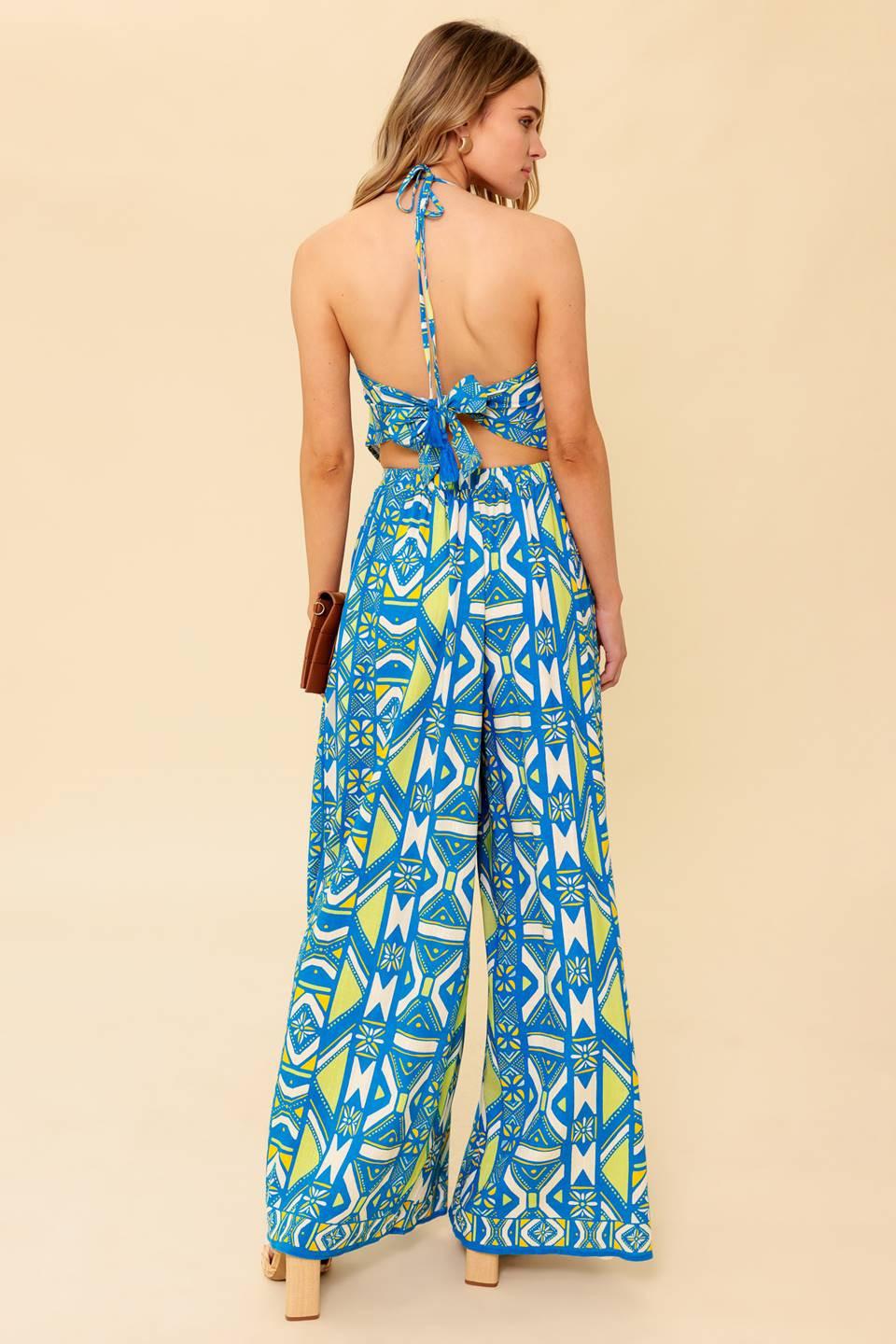 Stun Like Me Navy Woven Top and Pant Set, view 8 — Soul Flow Apparel
