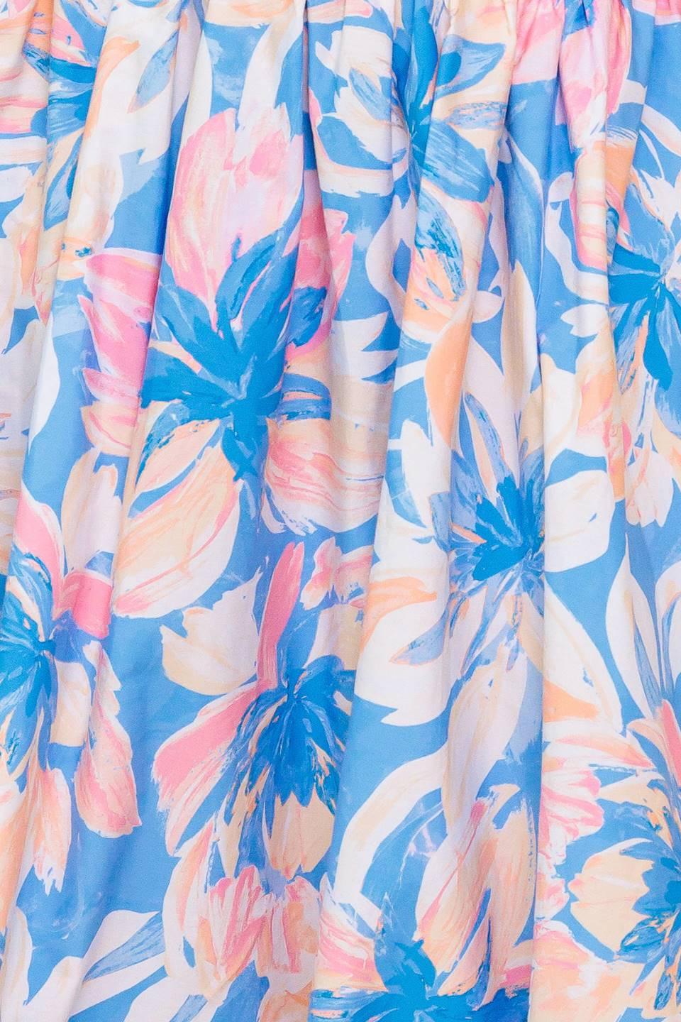 Golden Hour Harmony Woven Top and Skirt Set in powder blue, fabric swatch — Soul Flow Apparel