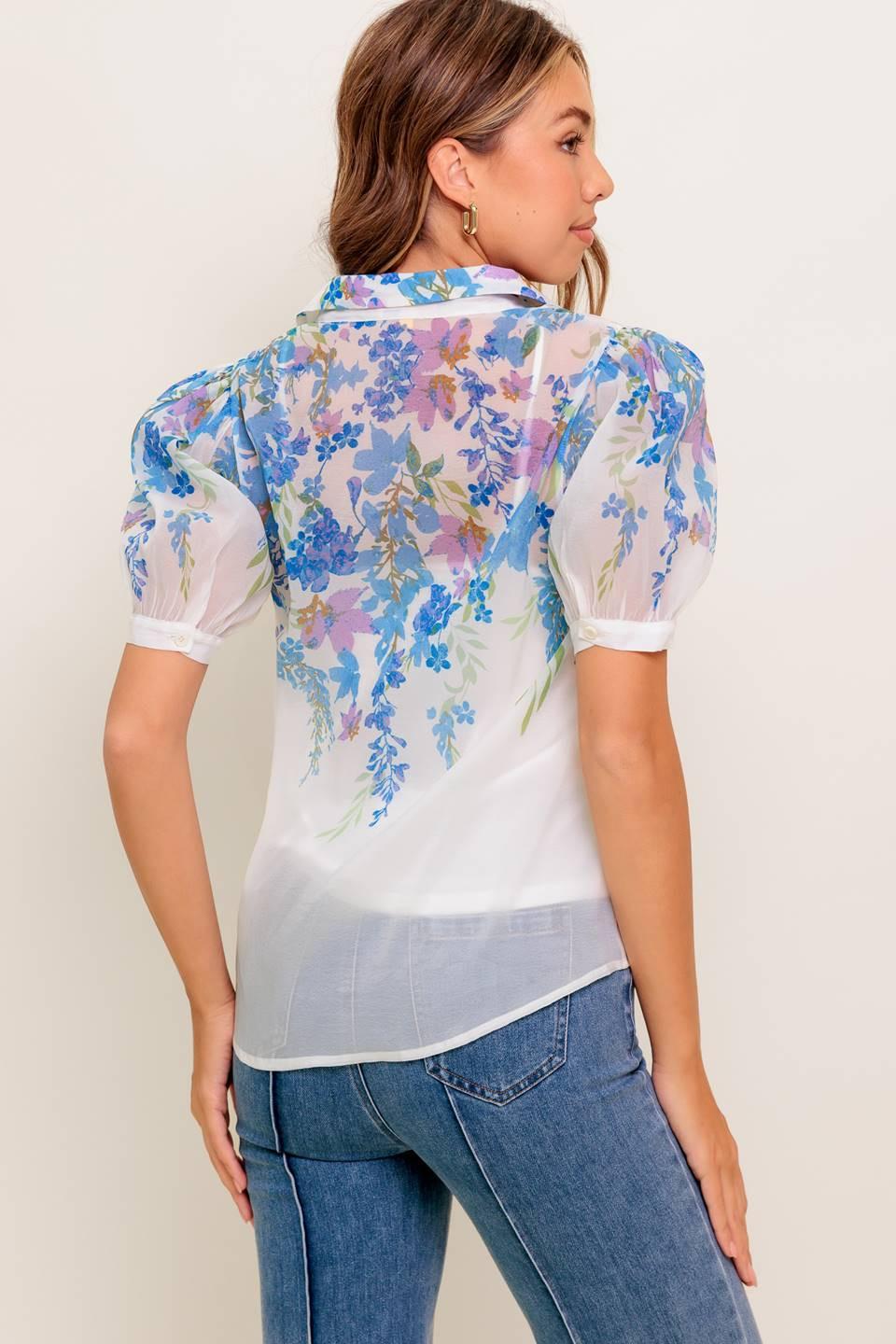 Sunset Sail Woven Top in ivory, view 7 — Soul Flow Apparel
