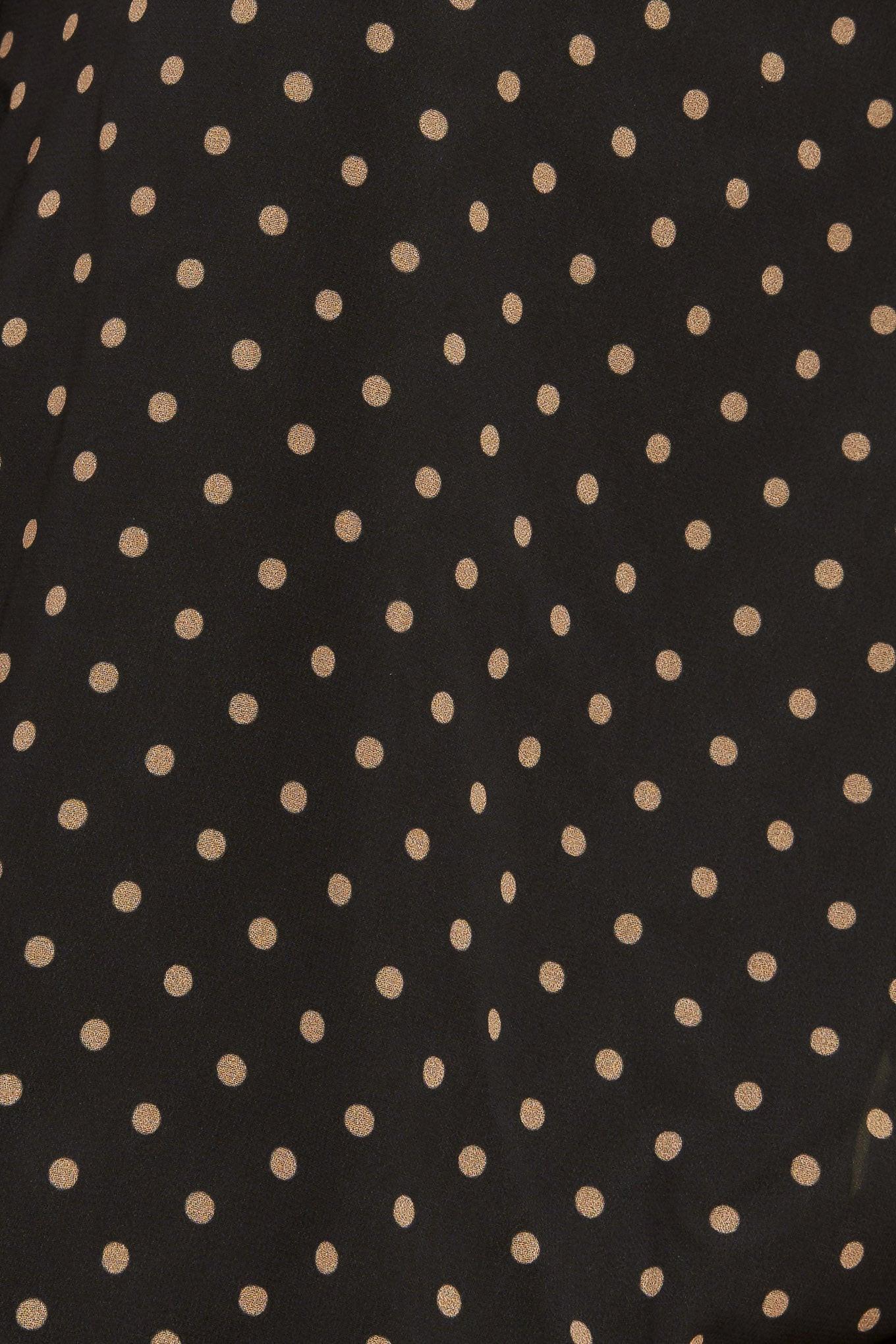 Midnight Dot Chic Woven Top in black, fabric swatch — Soul Flow Apparel