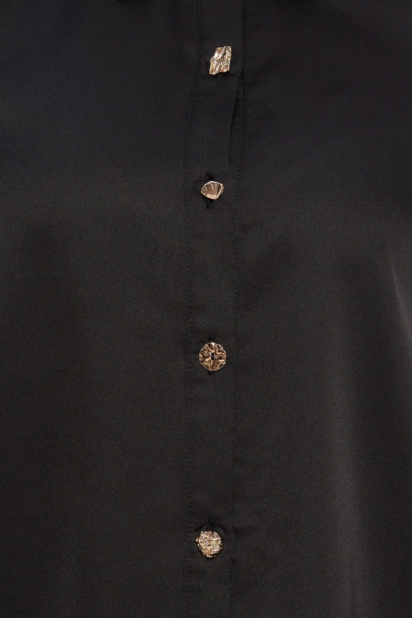 Black Orbit Woven Top, fabric swatch — Soul Flow Apparel