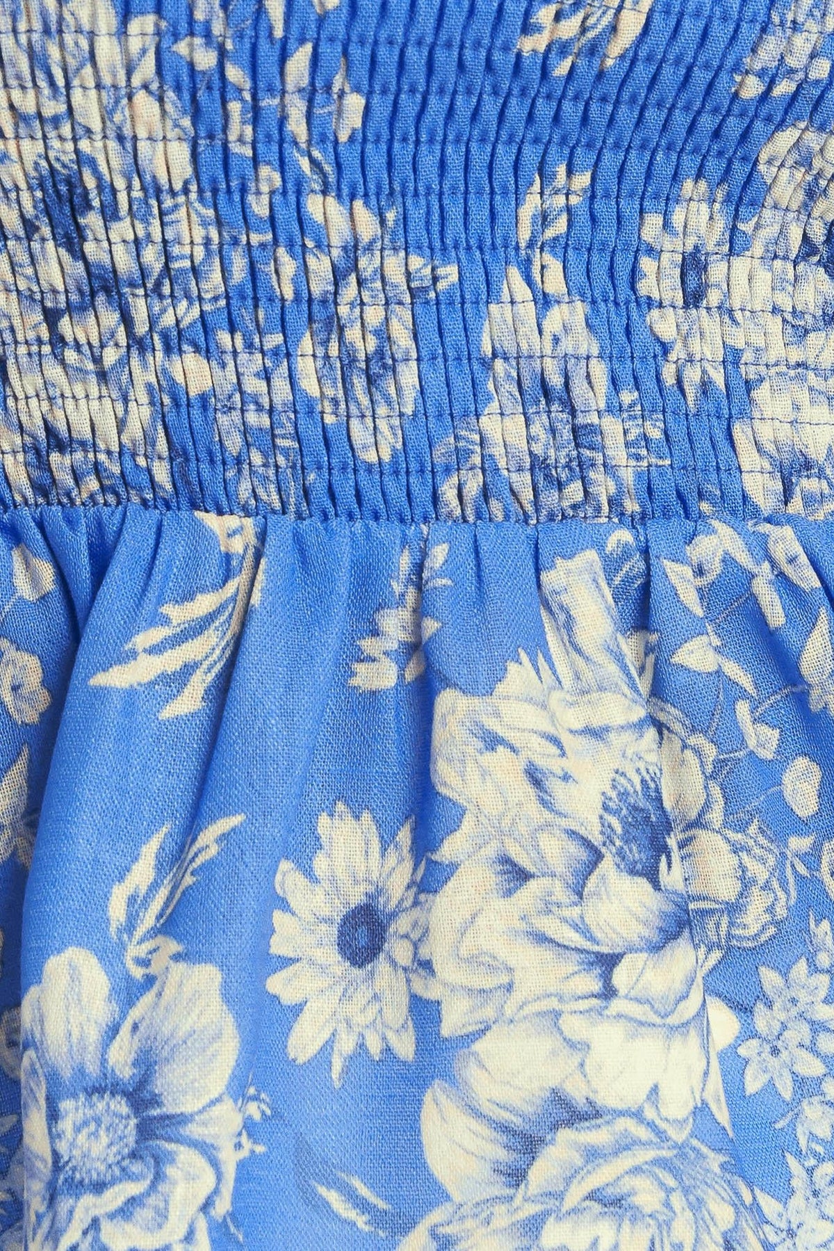 Romantic Blue Palette Woven Top, fabric swatch — Soul Flow Apparel