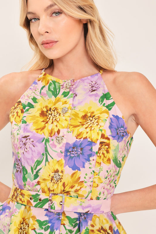 Blossom Market Woven Top in blush, view 2 — Soul Flow Apparel