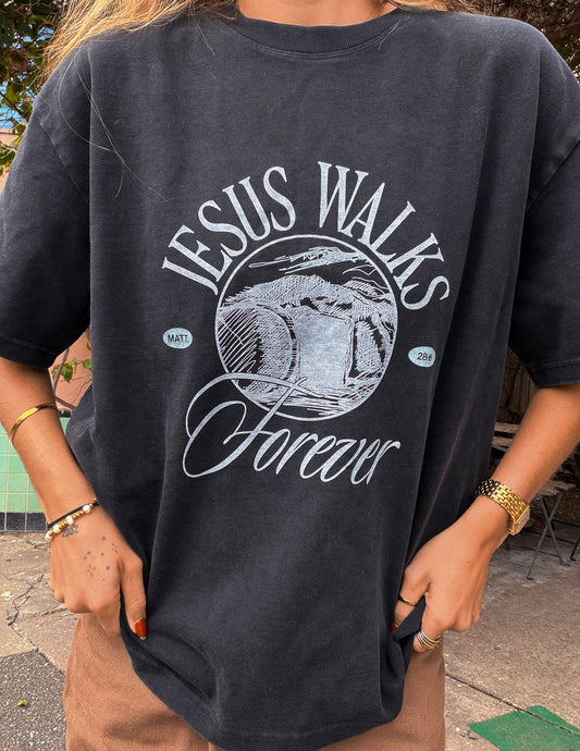 Jesus Walks Heavyweight Tee – Christian T-Shirt