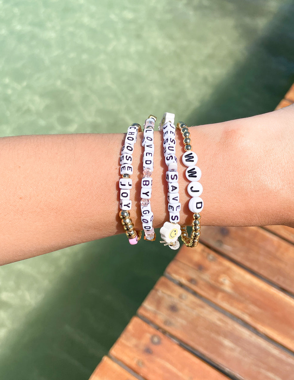 Loved By God Letter Bracelet – Christian Letter Bracelet