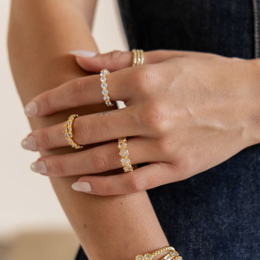 Jubilee Cz Ring in lainey maisley bezelheart — Soul Flow Apparel