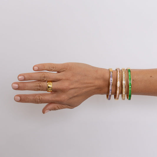 Nicola Cz Bracelet - Emerald in shoot, view 15225 — Soul Flow Apparel