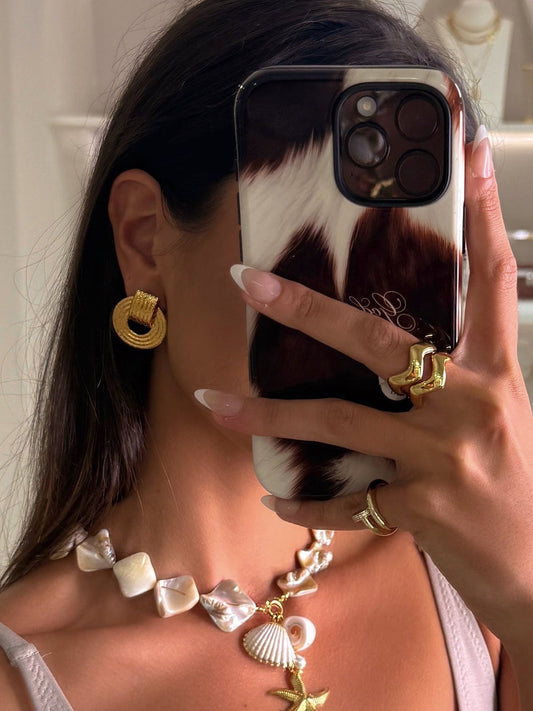 Carmela Doorknocker Earrings, view 50 — Soul Flow Apparel