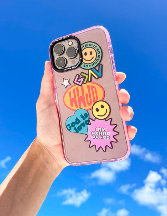 Pink Sticker Collage Phone Case – Christian Phone Case