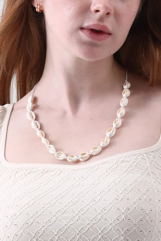 Adjustable Seashell Necklace One Size Coastal Jewelry ππ Leto Collection