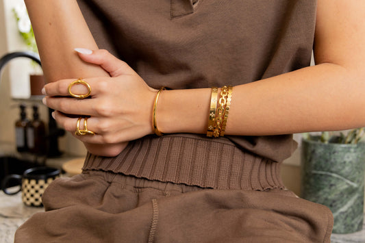 Kaye Link Bracelet - Small in azaria, view 13715 — Soul Flow Apparel