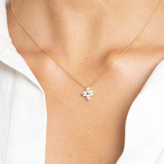 Mae Cz Pendant Necklace in product, view 14464 — Soul Flow Apparel