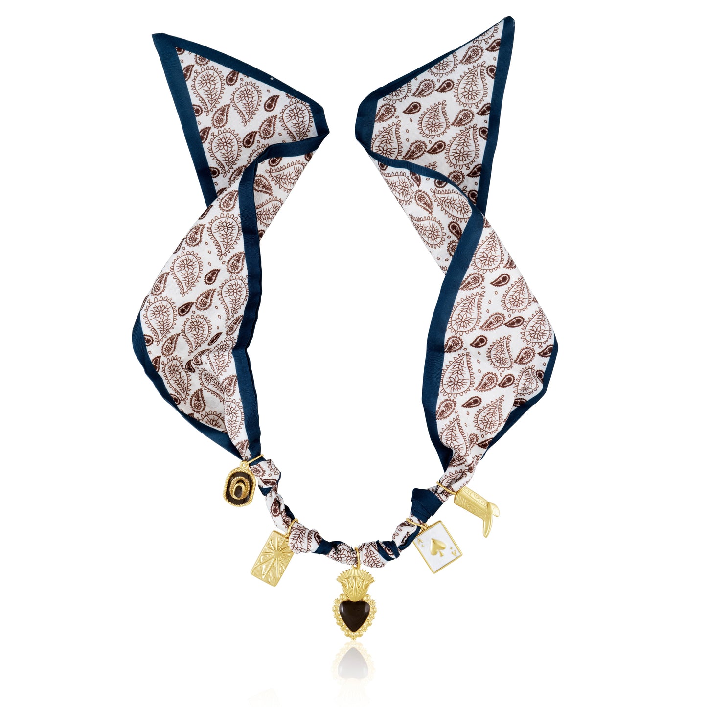 Brown Silk Charm Necklace — Soul Flow Apparel