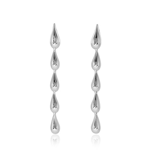 Tina Teardrop Earring in silver — Soul Flow Apparel