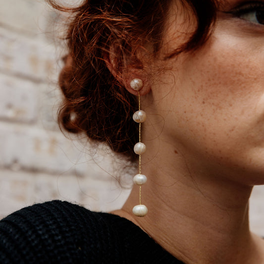Valentina Pearl Drop Earrings — Soul Flow Apparel