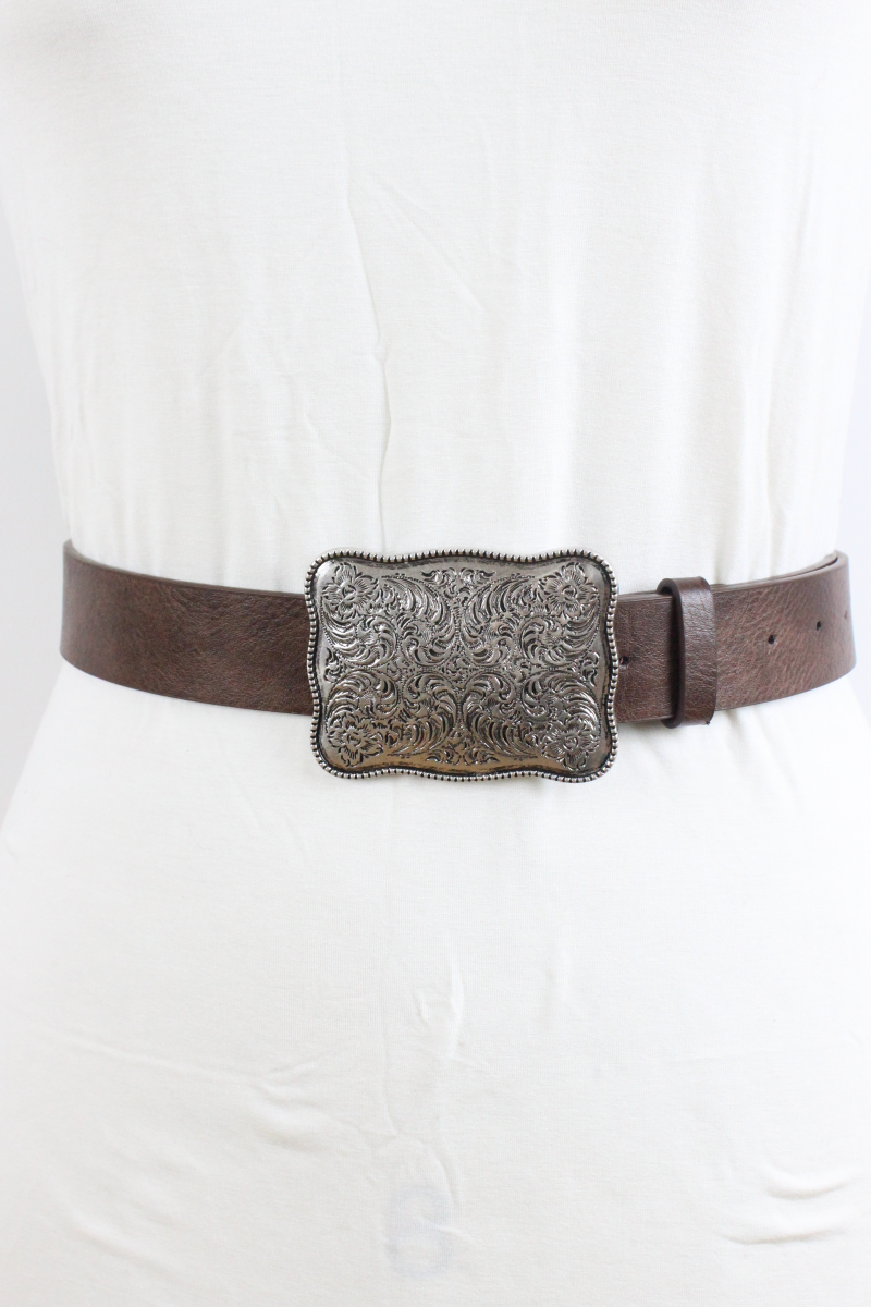 Rugged Square Buckle Belt – Western Ranch Essential 🤠⛓️ Leto Collection