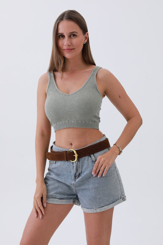 Chic Modern Suede Belt – Gold Circle Buckle for Effortless Style ✨💫 Leto Collection