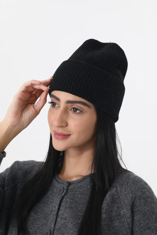 Women Soft Ribbed Cuff Knit Warm Winter Skull Cap โ๏ธ๐งธ Leto Collection