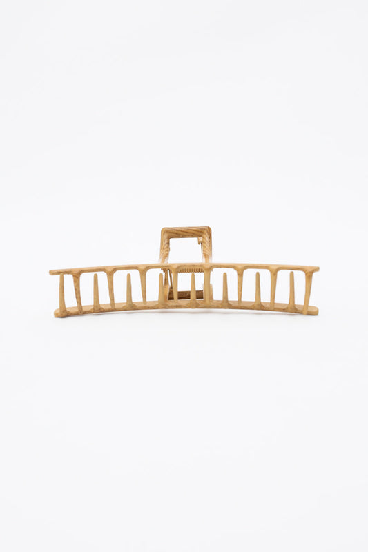 Retro Wood Grain Metal Hair Claw Clip Leto Collection