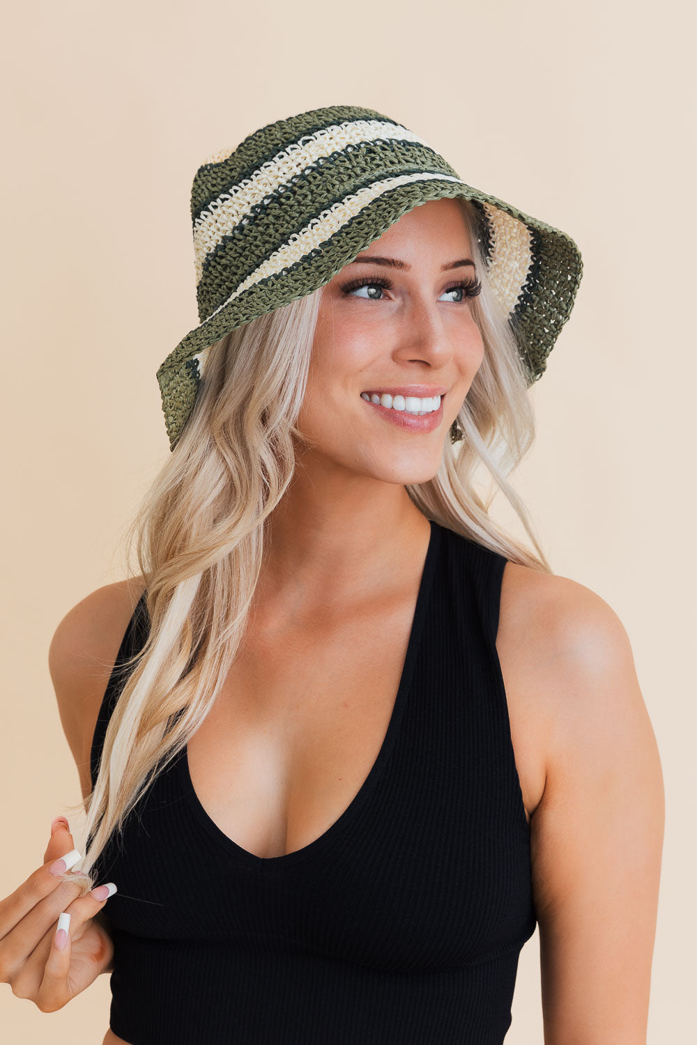Woven Wonders Striped Sun Weave Hat Leto Collection
