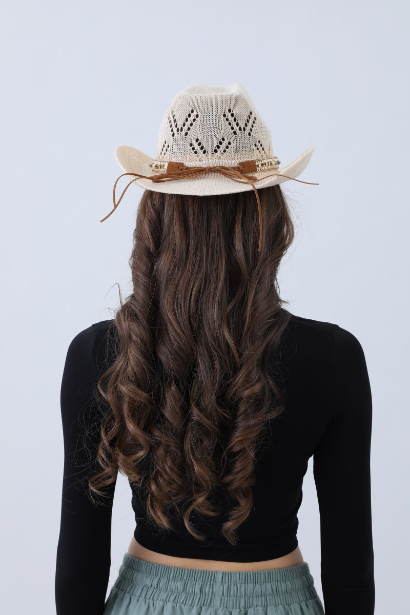 Turquoise Statement Cowboy Hat – Bold Cutout Artistry🌵✨ Leto Collection