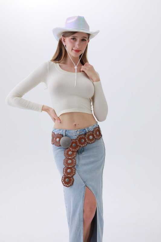 Classic Western Leather Belt – Vintage Cowboy Style ⚜️🤠 Leto Collection
