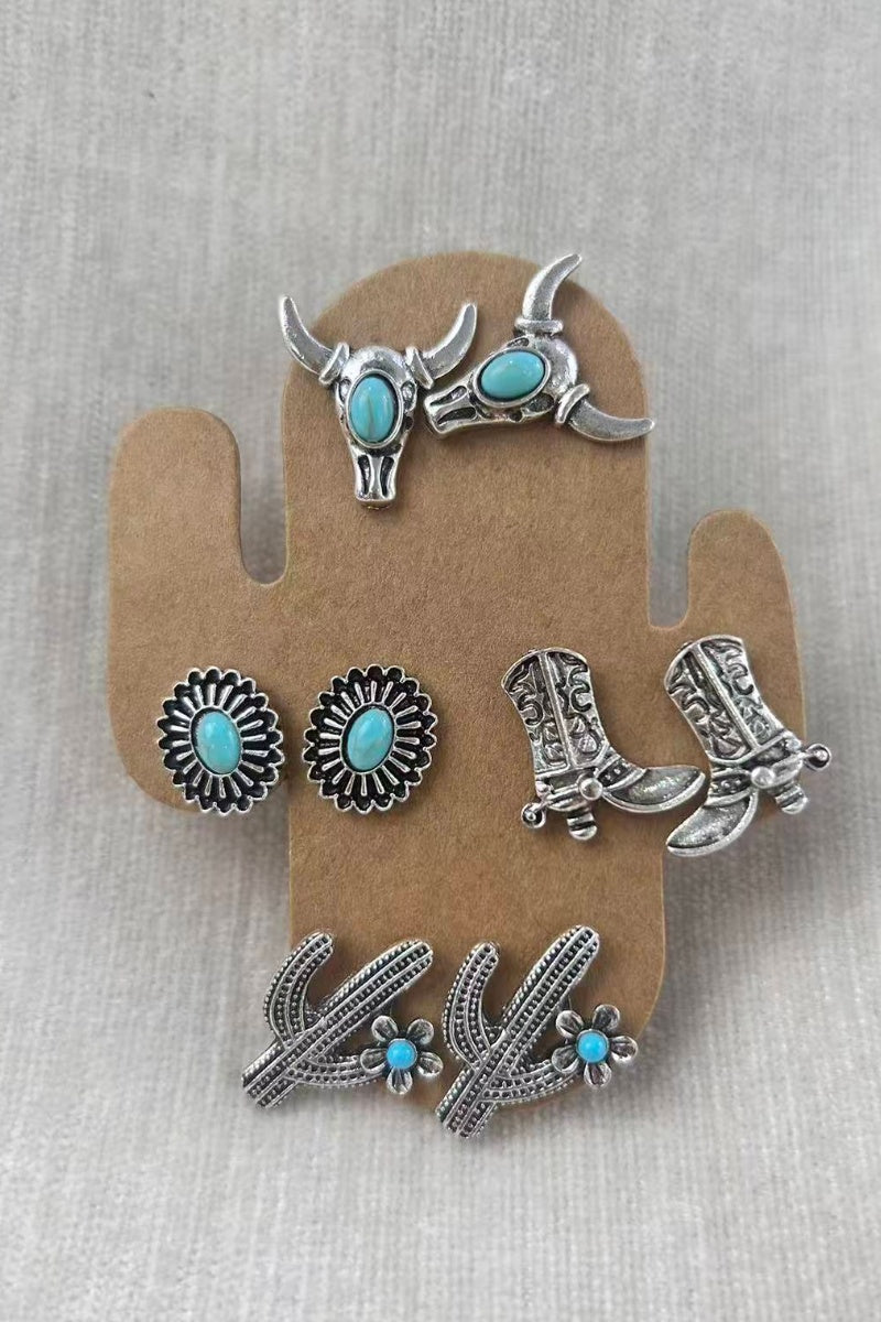Western Earring Set ā Boot & Cactus Adventure Styles š¤ šµ Leto Collection