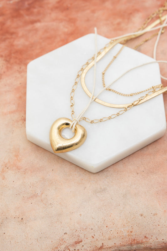Charmy Loving Heart Layered Necklace Leto Collection