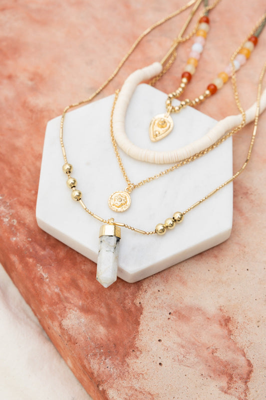 Desert Dreams Layered Beaded Necklace ✨ Leto Collection