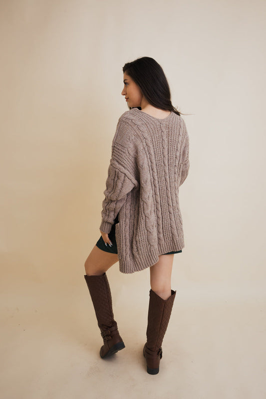 Classic Snuggle Comfort Cable Knit Cardigan Leto Collection