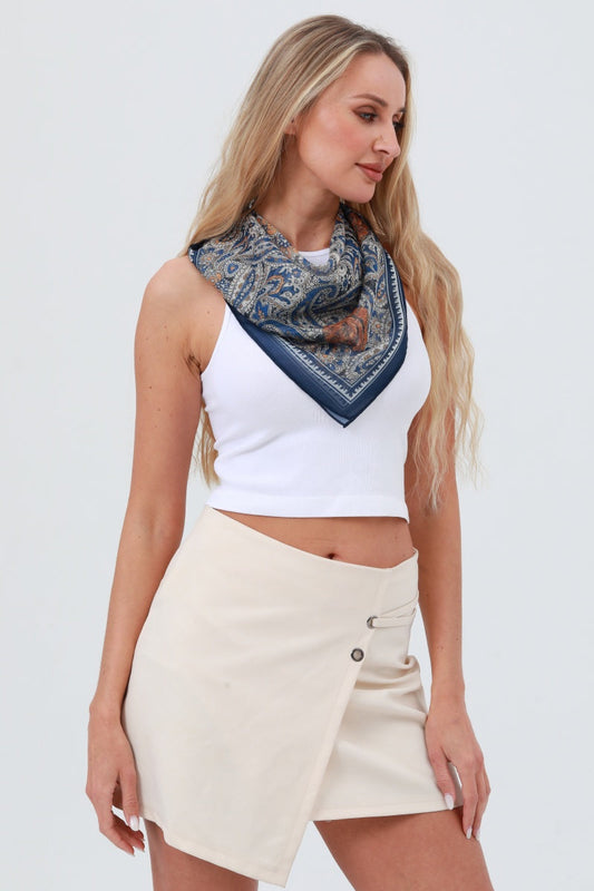 Classic Boho Print Bandana – Lightweight Spring & Summer Style 🌼🧣 Leto Collection