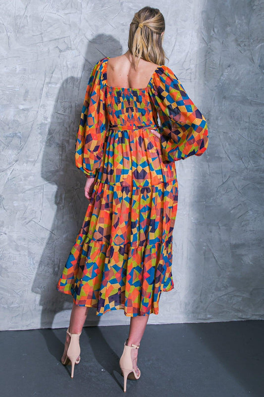 Nothing Was the Same Woven Midi Dress in 20rus 20nav50 — Soul Flow Apparel
