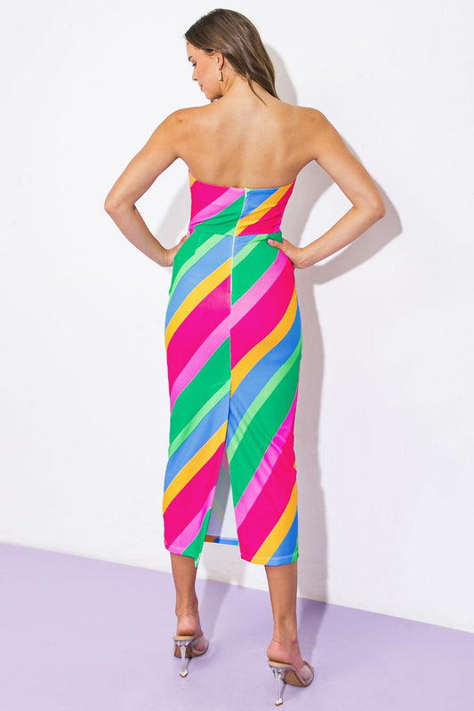 All Or Nothing Ponti Midi Dress in 20blu 20fuc20 — Soul Flow Apparel