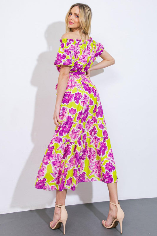I'm in Charge Woven Midi Dress in 20lem 20yel13 — Soul Flow Apparel