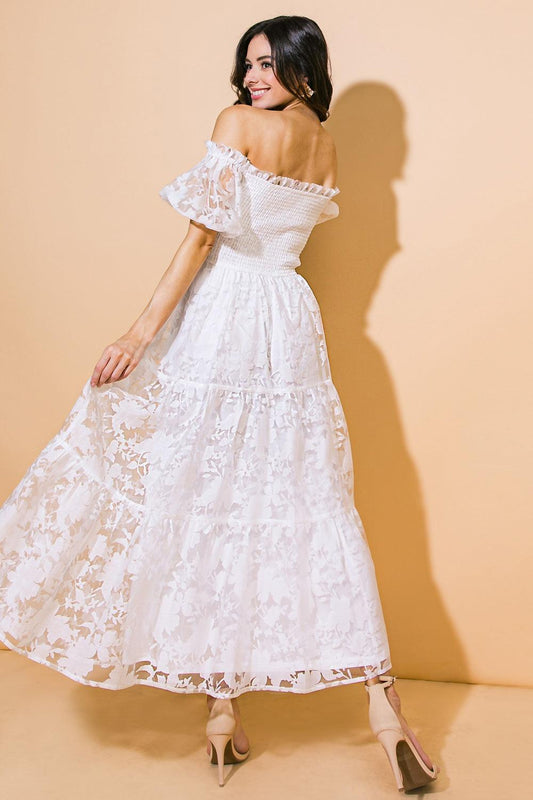 Love in Your Eyes Woven Midi Dress in 20whi20 — Soul Flow Apparel