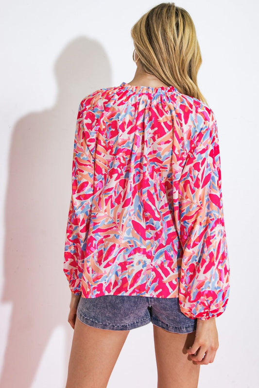 Mistletoe Moment Woven Top in 20fuc 20blu12 — Soul Flow Apparel