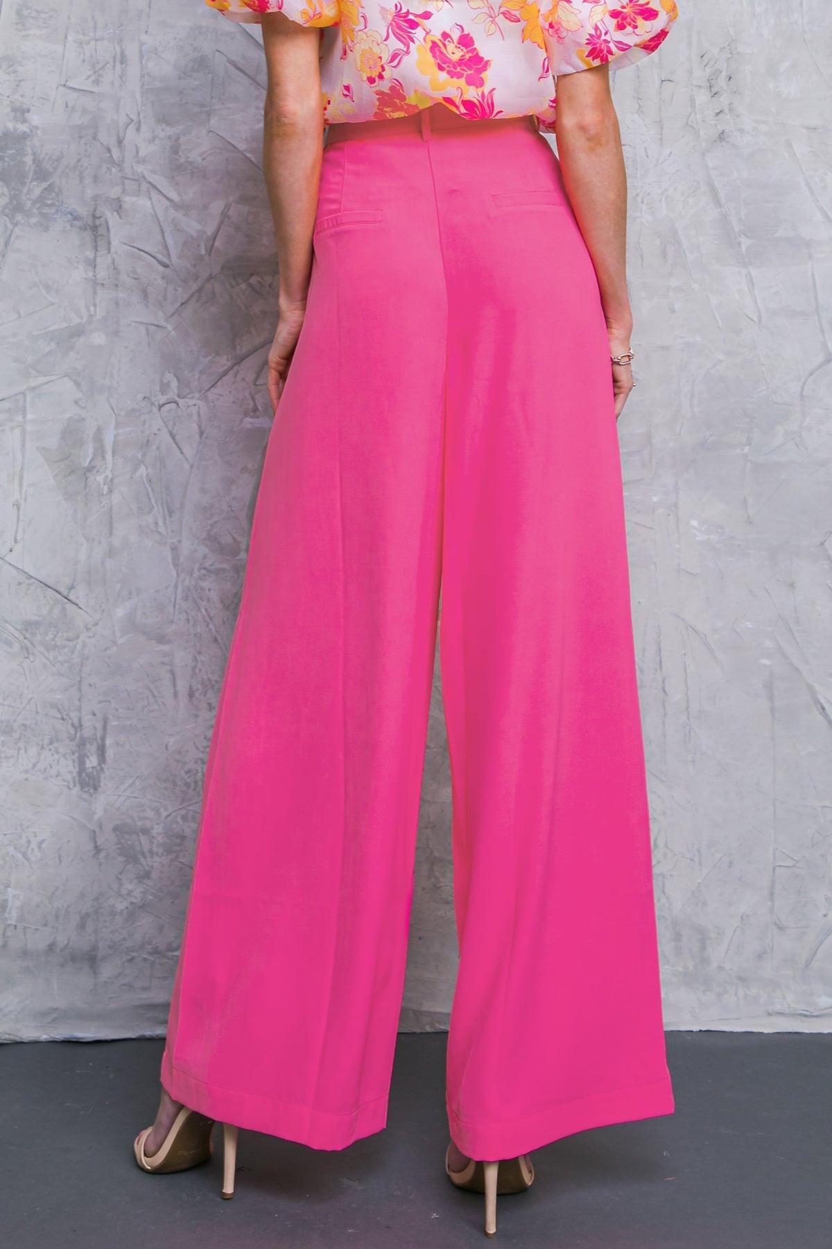 Upscale Aura Woven Pleated Wide Leg Trousers for Formal Wear — Soul Flow Apparel