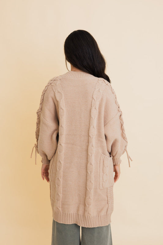 Twisted Cozy Cable Knit Cardigan Leto Collection